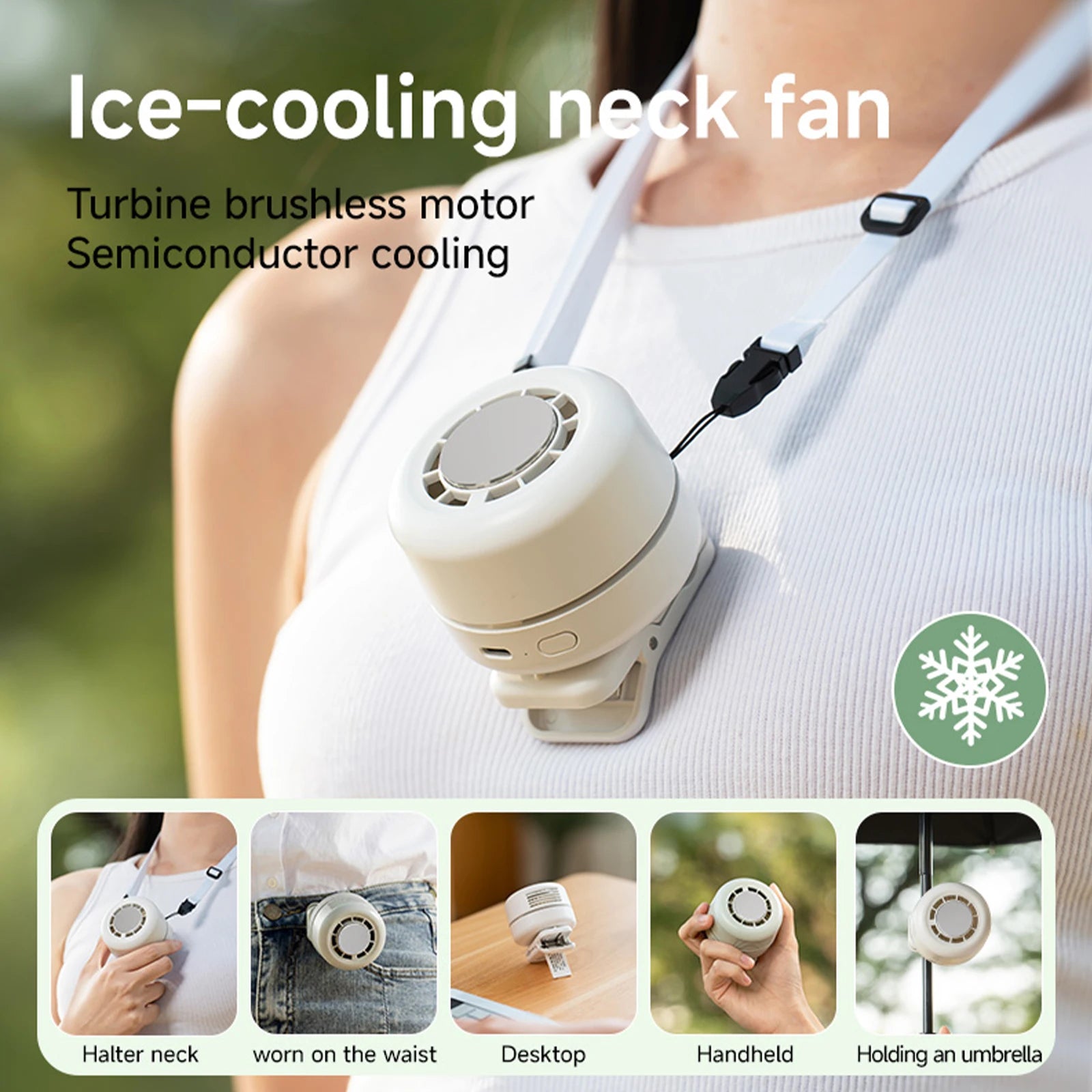 Silent Personal Fans 3 Speed Adjustable Pocket Fan 1800mAh Battery Type-C Rechargeable for Office Camping Travel Outdoor Zpaxo