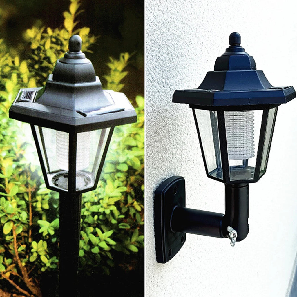Retro Solar LED Wall Lantern – Waterproof Outdoor Garden Light
