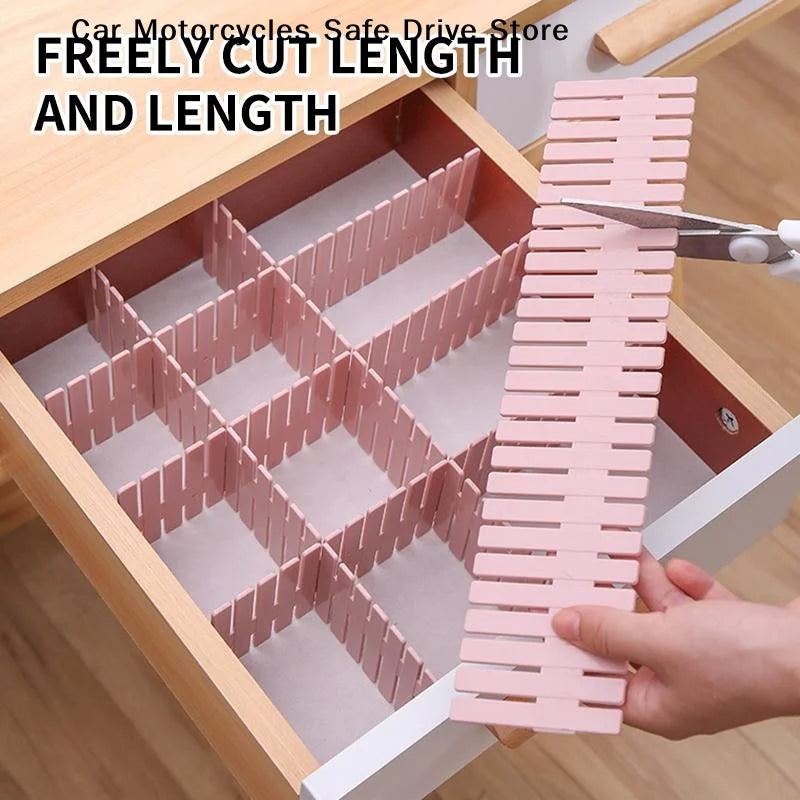 CM4PCS Adjustable Drawer Divider Partition Durable Storage Organiser