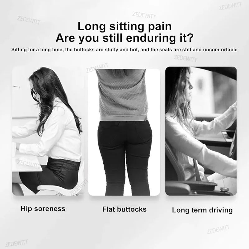 Memory Foam Lumbar Support Cushion – Car & Office Chair