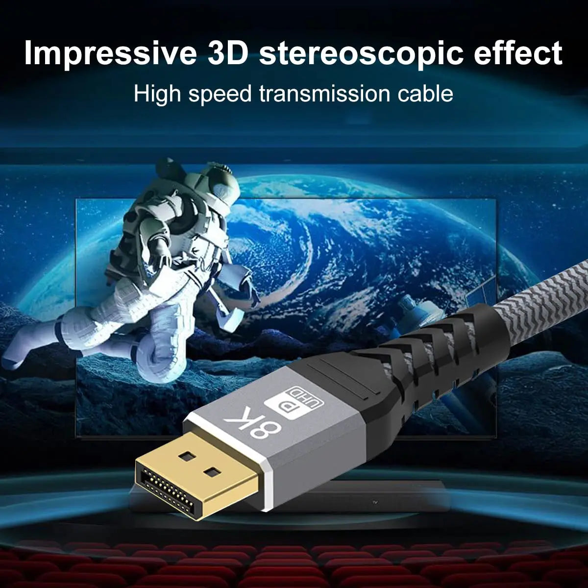 8K 60Hz DisplayPort Cable DP 1.4 4K 144Hz Display Port Displayport Cable 2K@240Hz For PC Laptop TV Projector Audio Video Cable Zpaxo