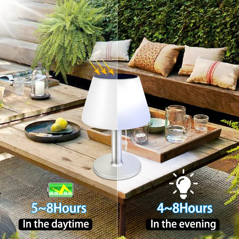 Solar Table Night Light Household Outdoor Garden Indoor Desk Read Zpaxo