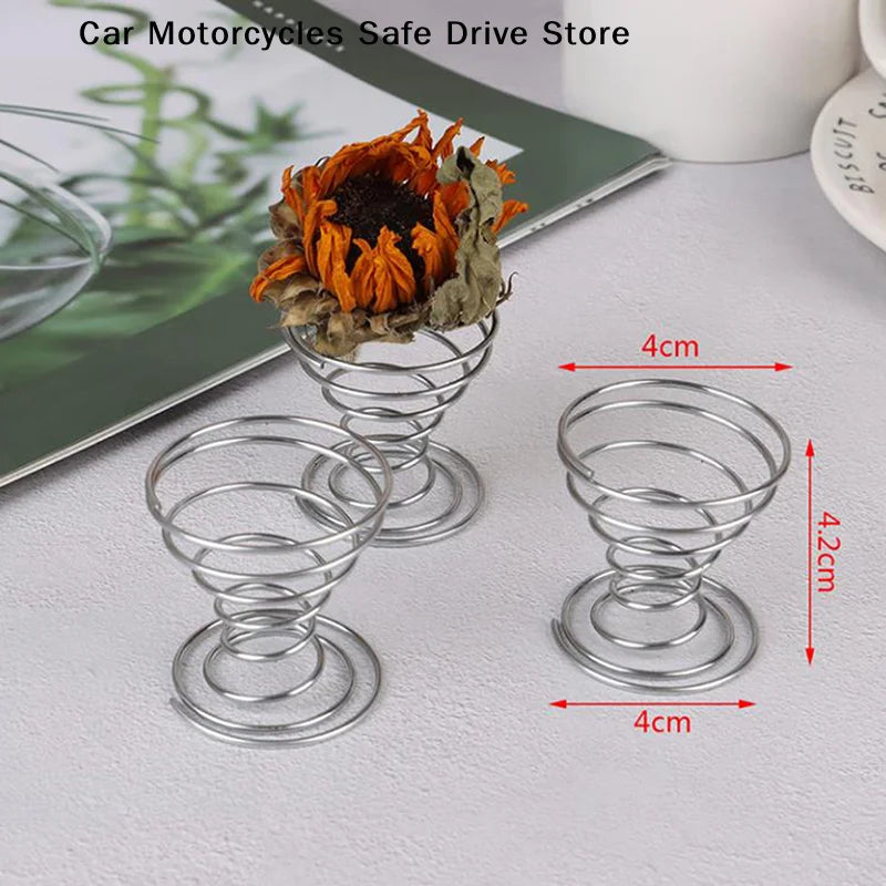 CM6 Flower Pot Stainless Steel Air Plant Stand Container Tillandsia