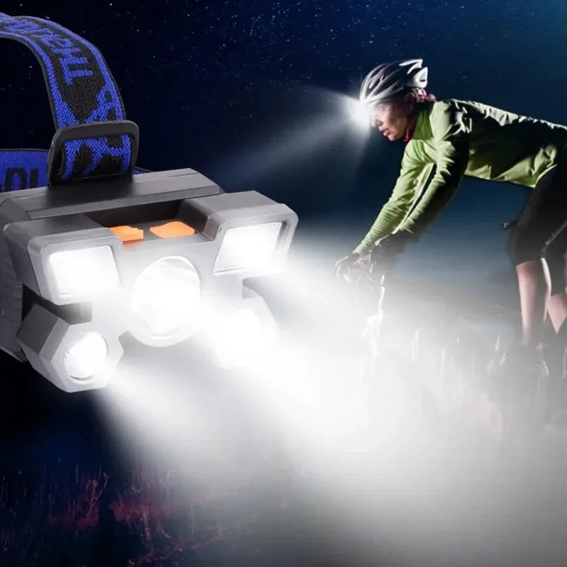 ESMARTER 5-LED Rechargeable Headlamp – 4 Modes, Waterproof