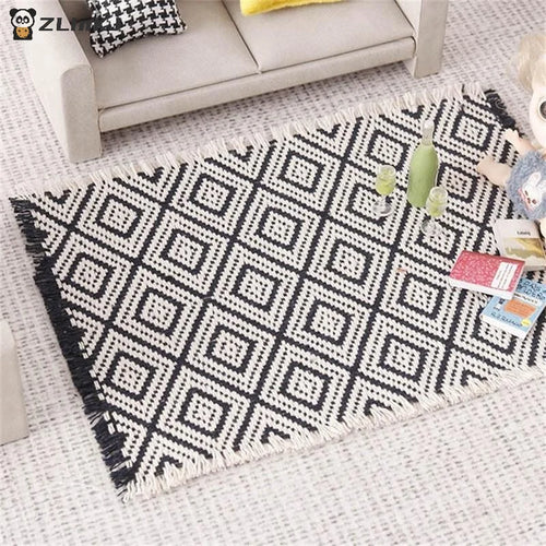 ▶1:12 Dollhouse Miniature Model Toy Carpet Blanket Furniture Home Model Decor Toy Doll House Accessories Zpaxo