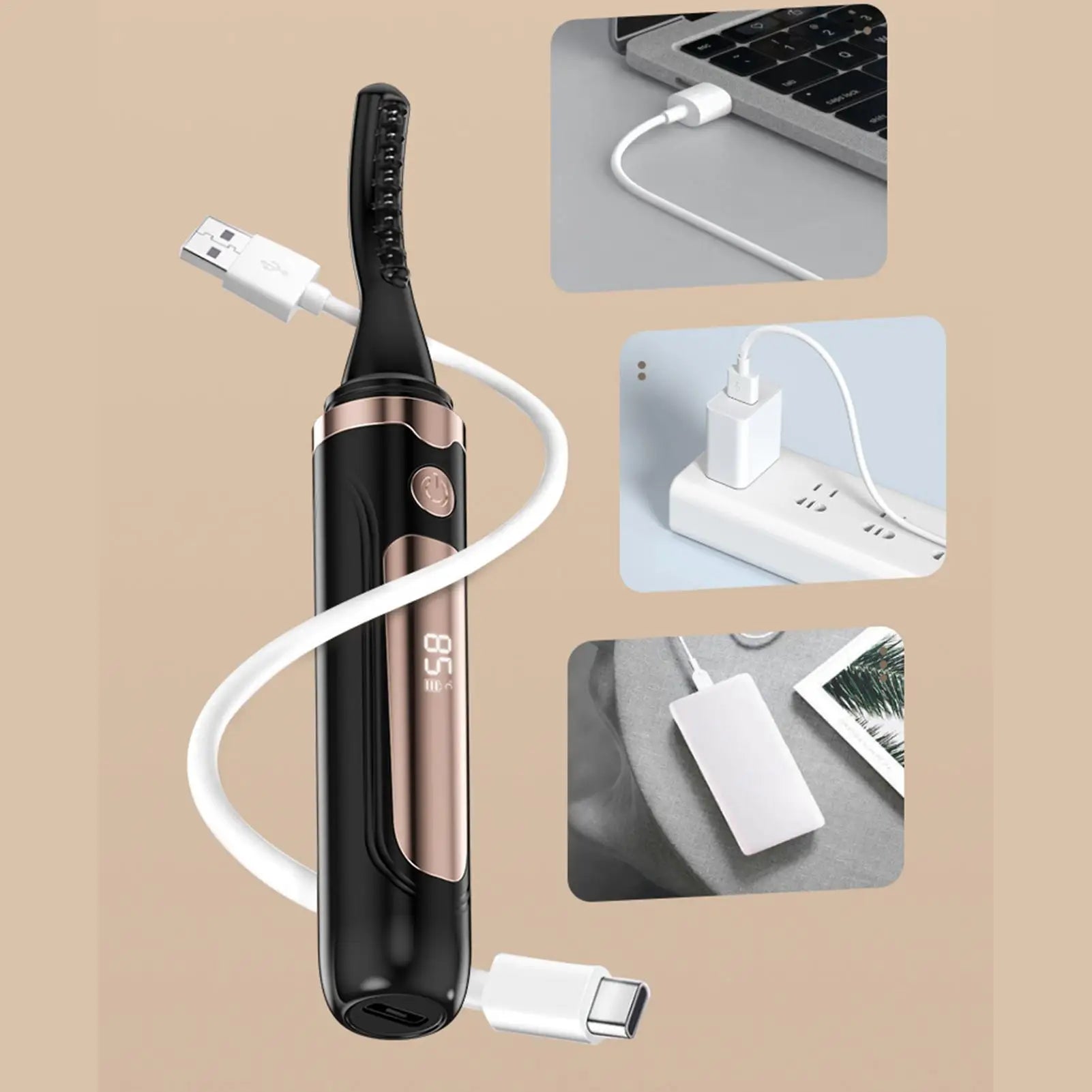 Heated Eyelash Curler – LED Display & 4-Level Heat | Zpaxo Heated Eyelash Curler Zpaxo