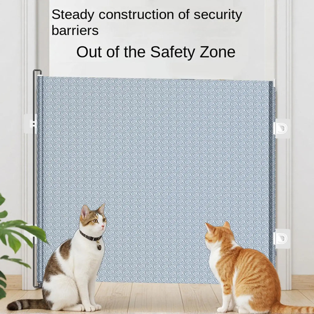 Retractable Dog Gate No-drill Pets Mesh Door Doorways Childproof Net