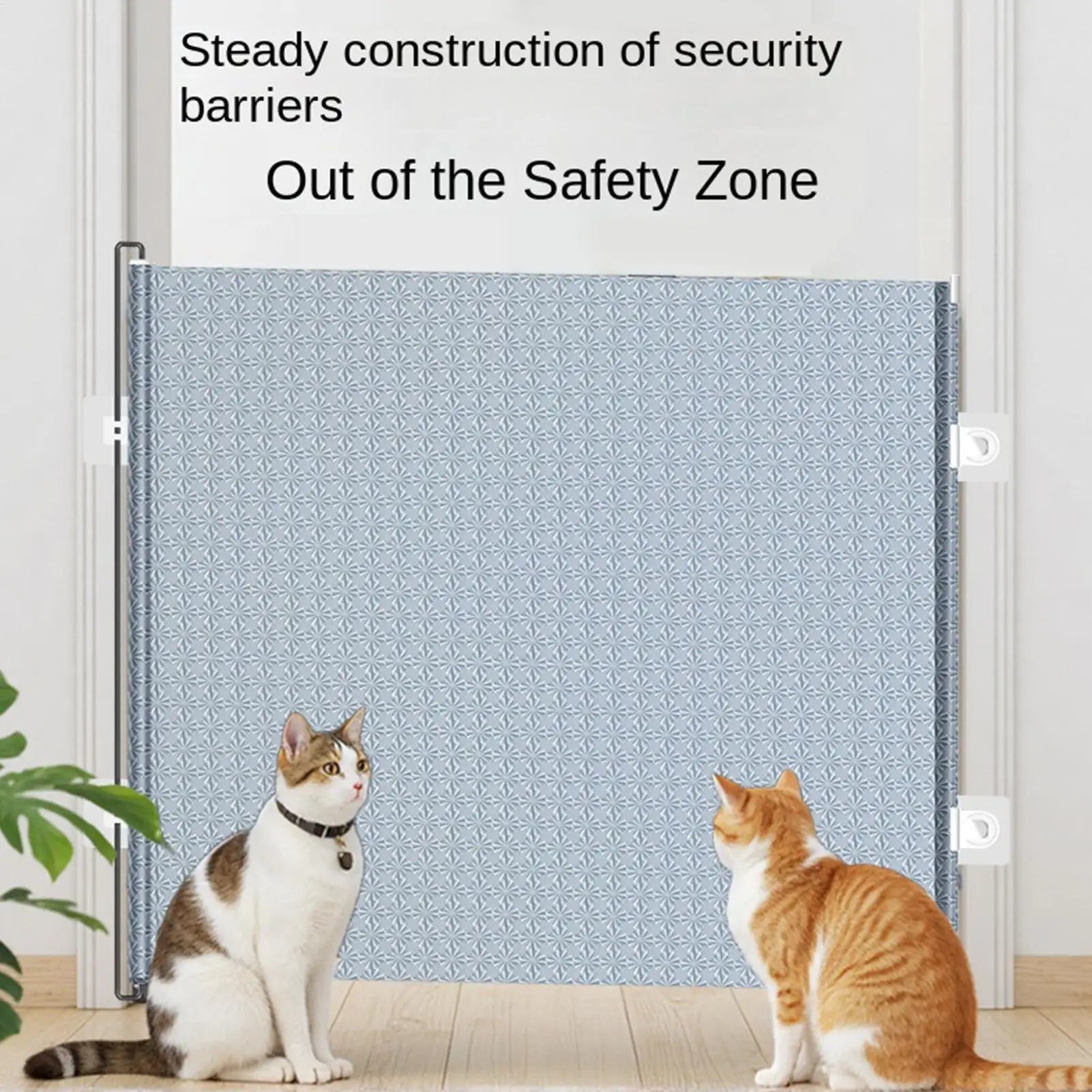 Retractable Dog Gate No-drill Pets Mesh Door Doorways Childproof Net