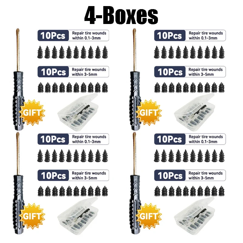 Vacuum Tyre Repair Nail Motorcycle Car Trucks Scooter Bike Tire Zpaxo 4 Boxes