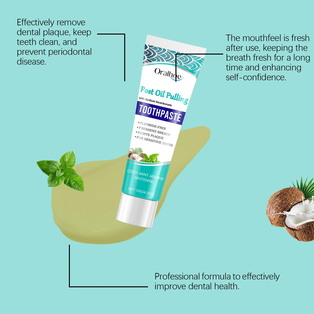 Coconut Oil Whitening Toothpaste – Remove Plaque & Stains Whitening Toothpaste Zpaxo