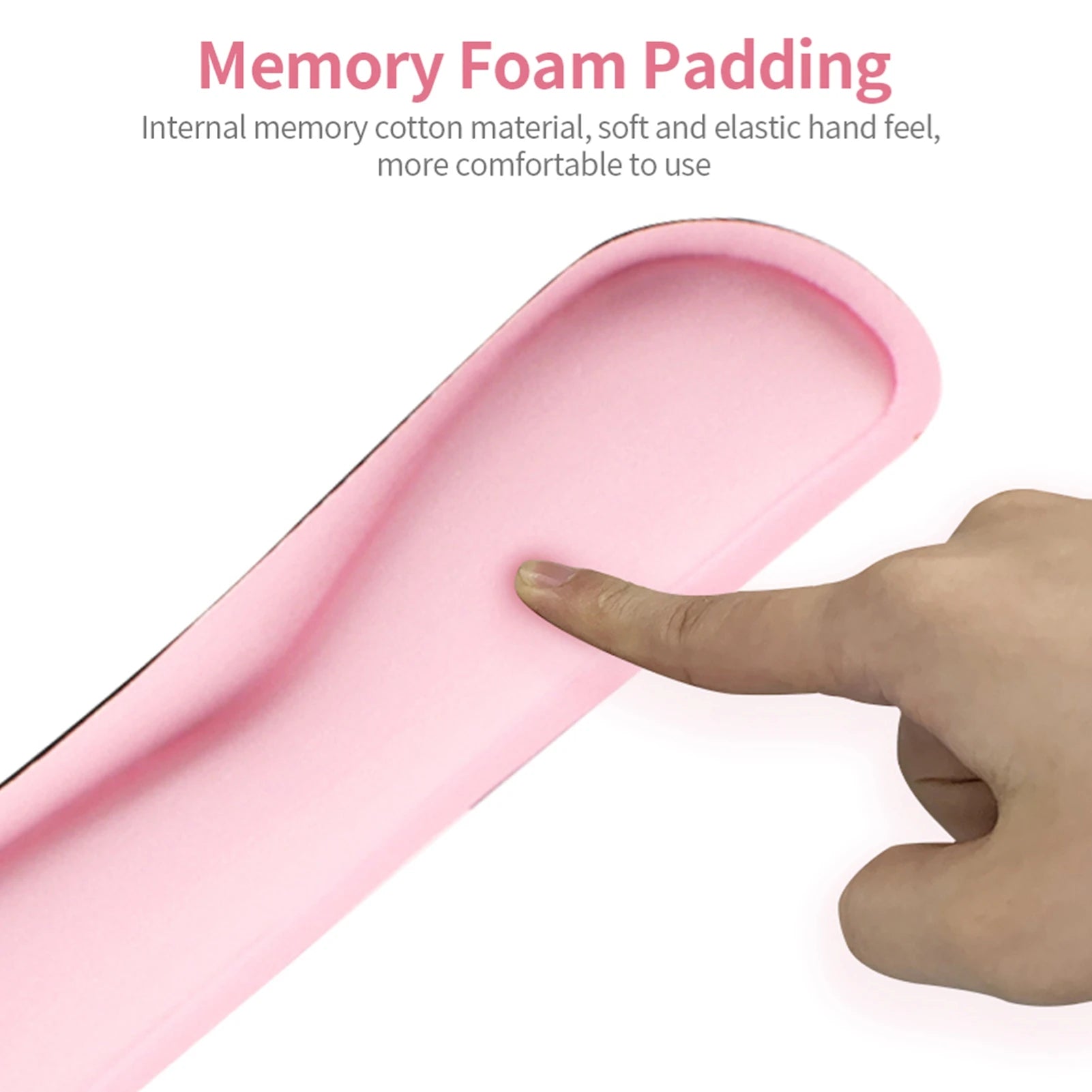 Ergonomic Memory Foam Wrist Support Set Keyboard Wrist Rest Mouse Wrist Rest Mouse Pad Set with Fabric Anti-slip Rubber Base Zpaxo