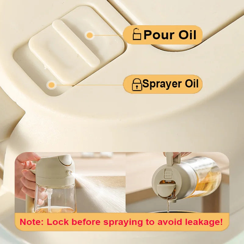 Kitchen Sprayer Spray Oil Dispenser 2in1 Oil Dispenser Oil Sprayer Comfortable Handle Barbecue Air Frying Pan Oven Steak Frying Zpaxo