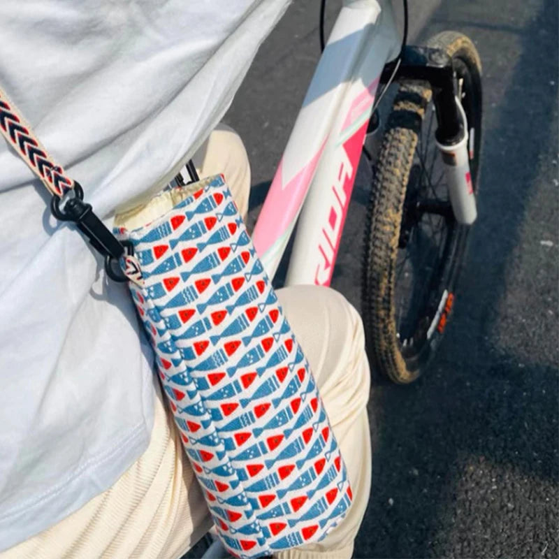 Portable Water Bottle Bag Insulated Crossbody Water Bottle Carrier Bag Holders Travel Sports Camping Zpaxo