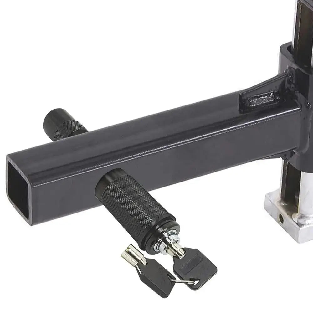 Metal Anti-Theft Lock Corrosion Resistant Dust Resistant Caravan Lock Black Universal Fit Anti-theft Trailer Hook Outdoor Use Zpaxo