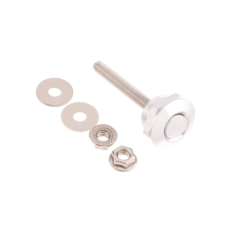 Universal Push Button Billet Quick Release Fasteners Racing Car Front Zpaxo Silver