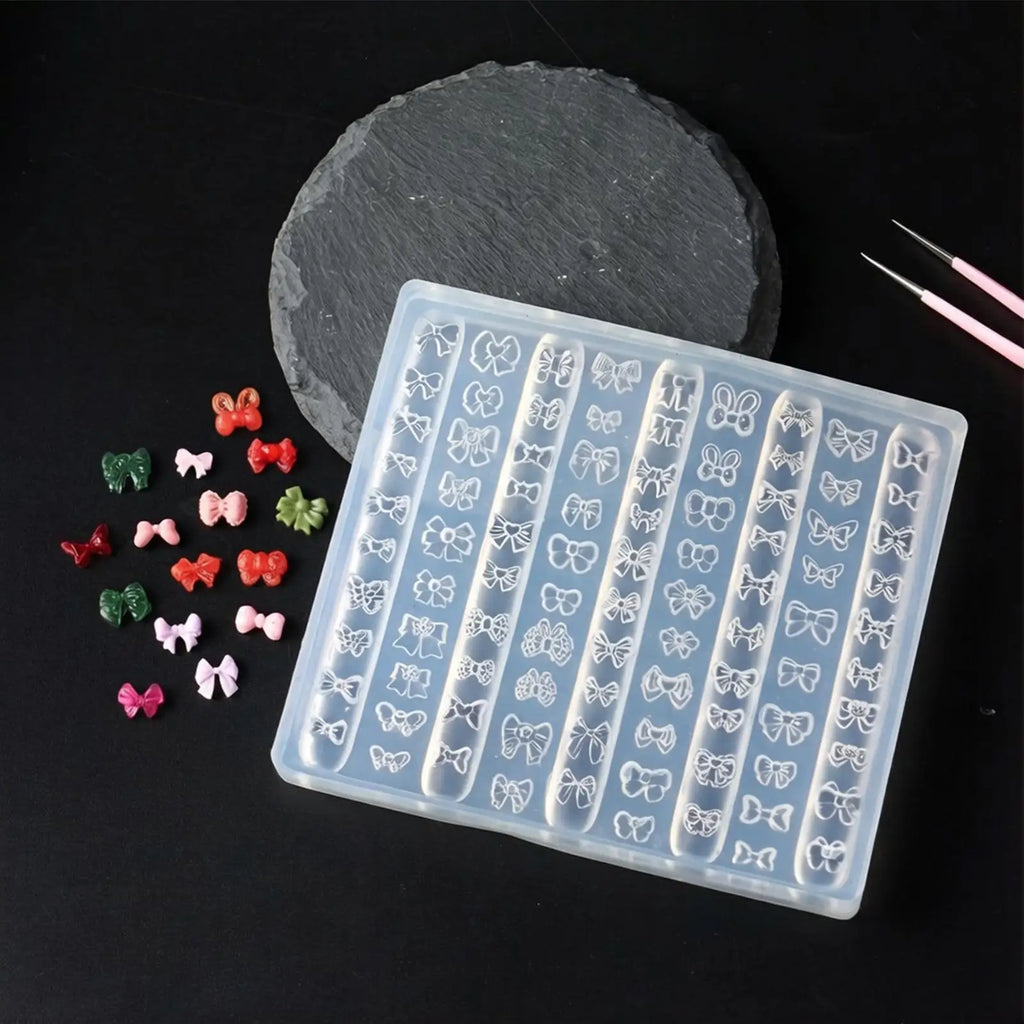 Silicone 3D Bow Mold Reusable DIY Decoration Manicure Design Tool