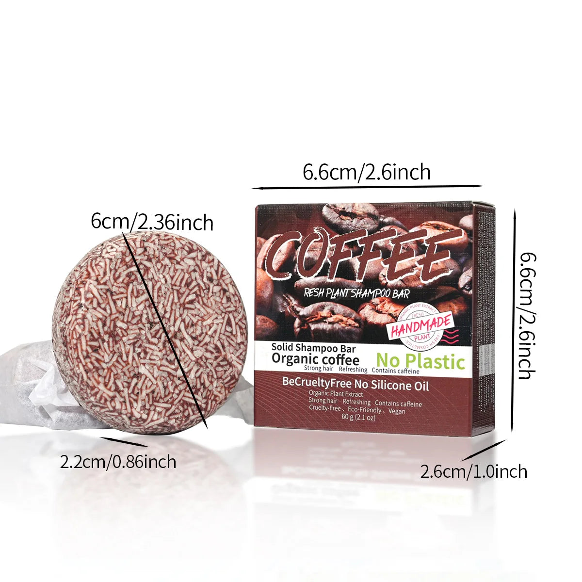 Coffee Solid Shampoo Bar – Oil Control & Anti-Dandruff Solid Shampoo Bar Zpaxo