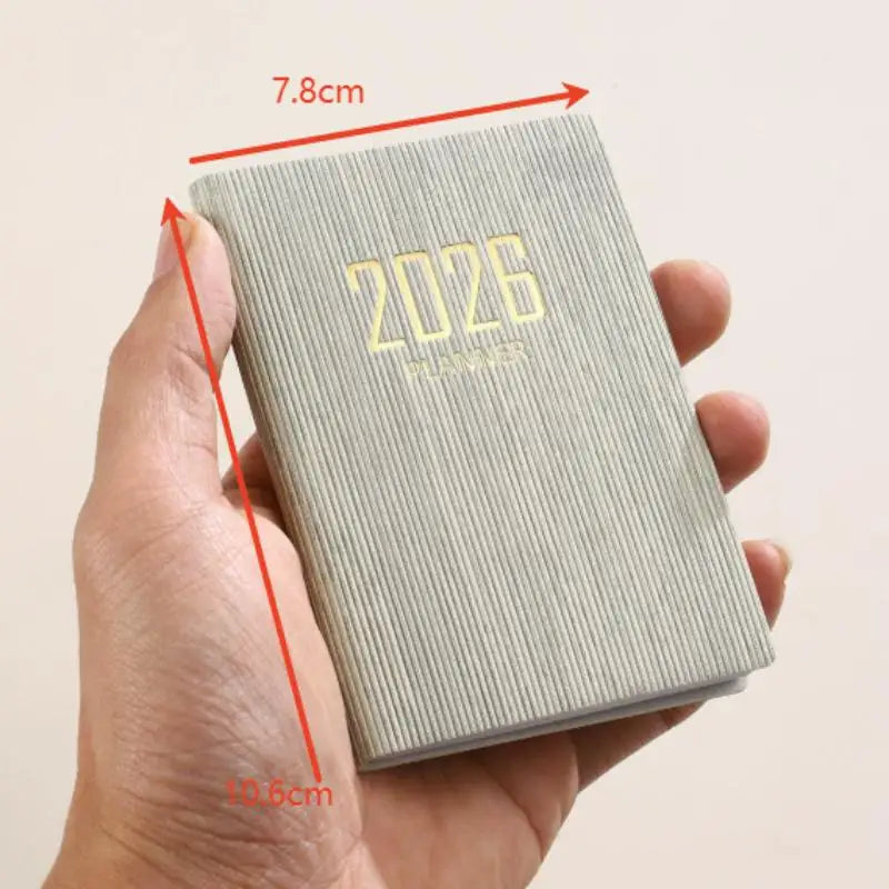 A7 Specification 2026 English Planner Book Mini Portable Pocket Daily