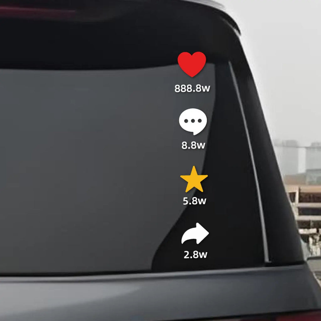 Heart Themed Car Window Decals Popular Stickers Decorative Vinyl