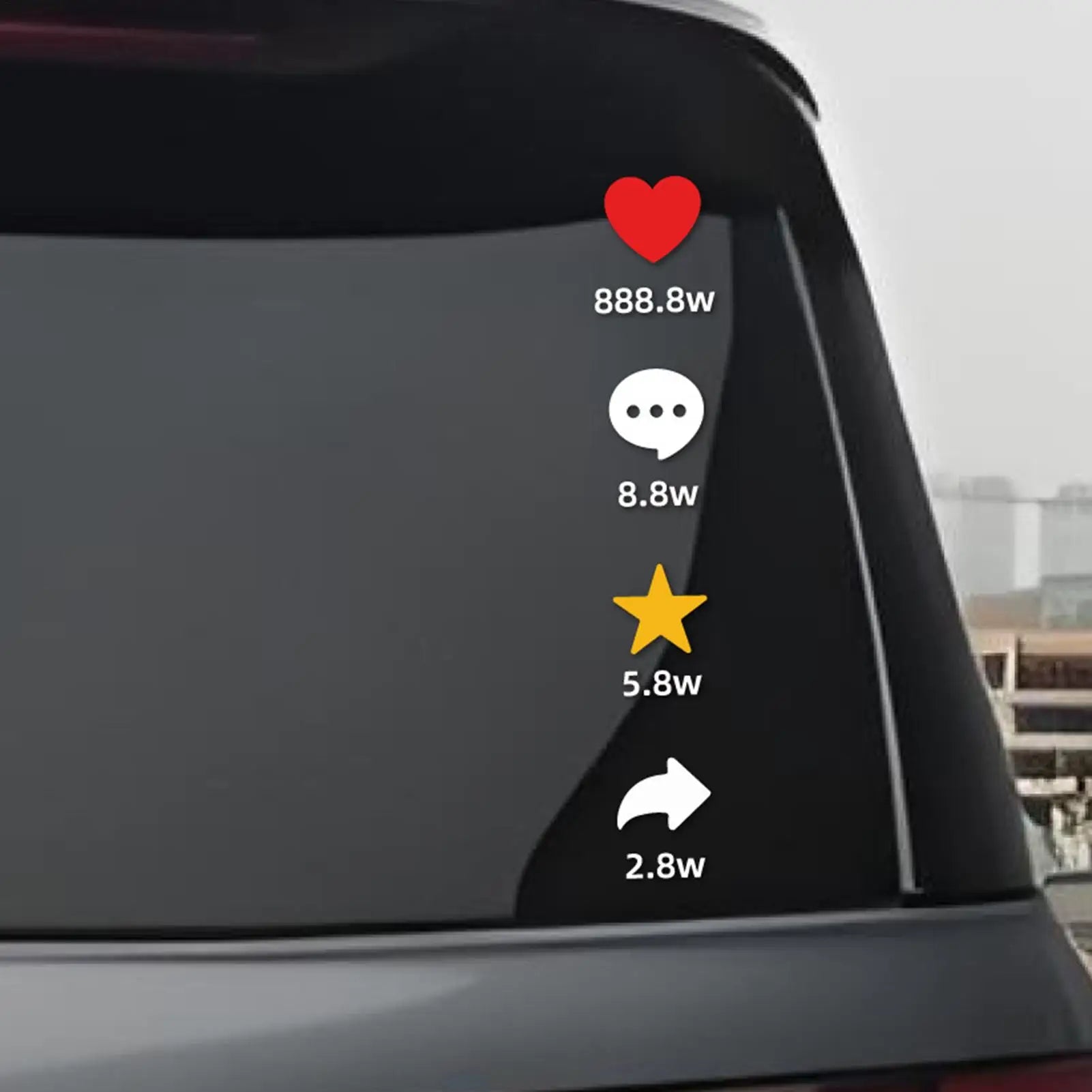 Heart Themed Car Window Decals Popular Stickers Decorative Vinyl