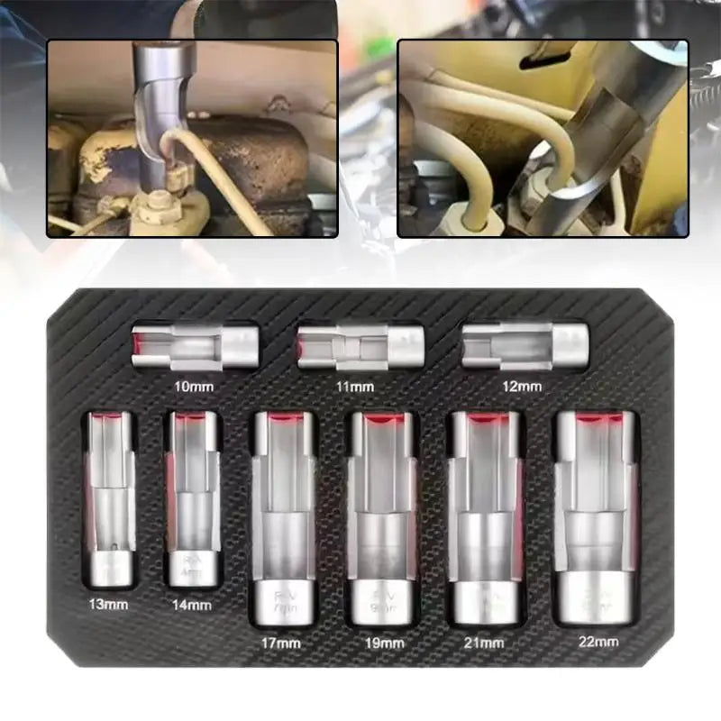 9-Pc O2 Oxygen Sensor Socket Set 10–22mm | Cr-V Steel Wrench
