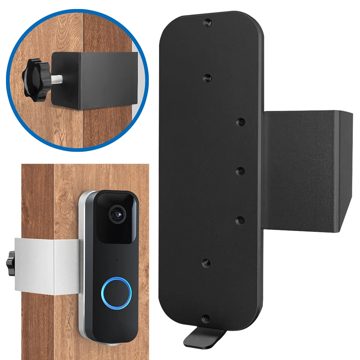 No Drill Anti Theft Doorbell Mount Camera Mount with Double Screw Fixing Doorbell Mount for Ring/Blink Wireless Video Doorbell Zpaxo