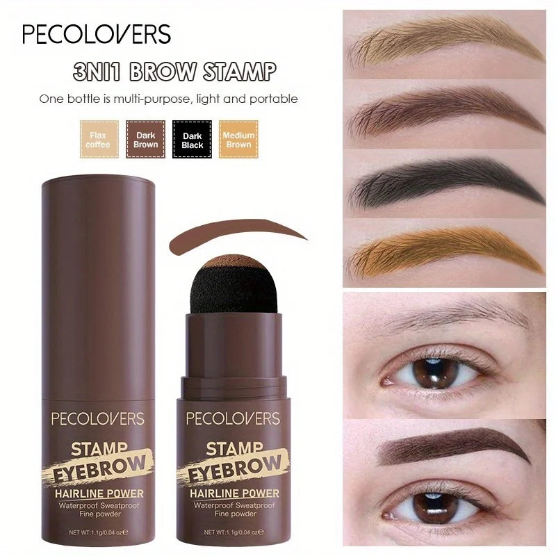 Waterproof Eyebrow Powder Natural Eyebrow Enhancers Stamp Shaping High Color Lasting Eyes Makeup Cosmetic Zpaxo