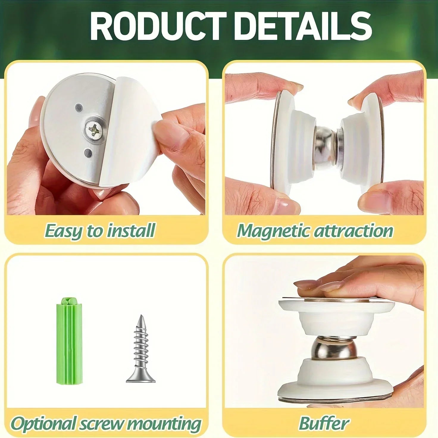 Magnetic Door Catch Kitchen Door Retainer RV Door Stop Retaining Catch Latch for RV Caravan Camper Motorhome Boat Door Holder Zpaxo