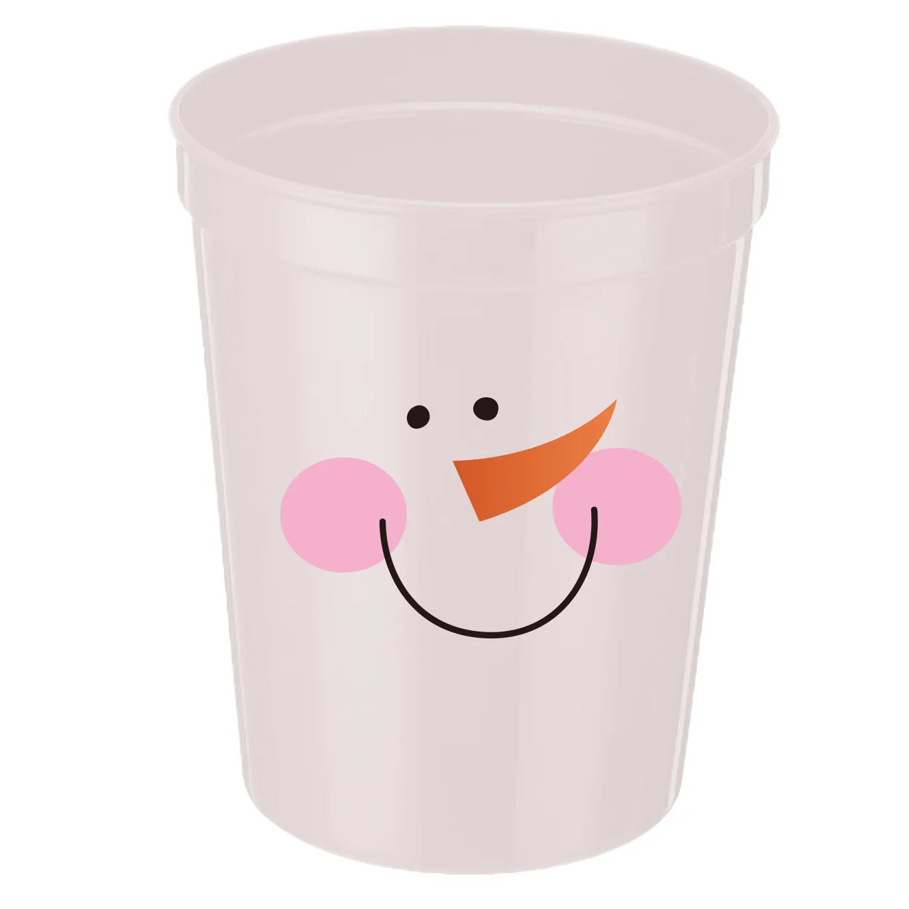 16 oz Reusable Christmas Plastic Party Cups – Stadium Style Reusable Party Cups Zpaxo White