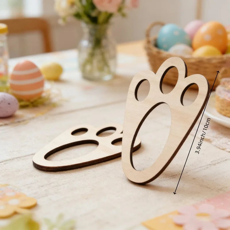 Reusable Bunny Paw Print Stencils Easter Footprint Plaques Egg Hunts