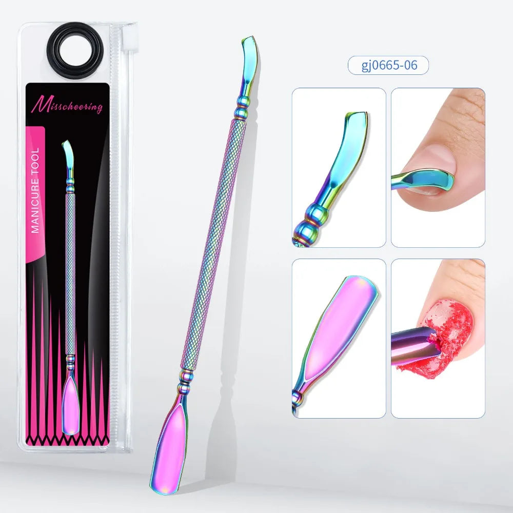 Double Head Nail Cuticle Pusher Hook Stainless Steel Gel Polish Zpaxo Style 06