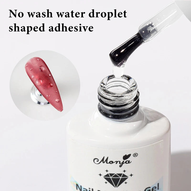 New Clear Top Water Drops Non Wipe Gel Nail Polish Clear Versatile 3D Water Droplet Effect UV LED High Shine Glossy Nail Gel Zpaxo