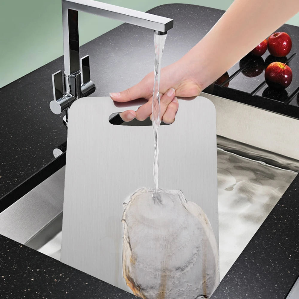 Double-Sided Stainless Steel Cutting Board | Kitchen & BBQ