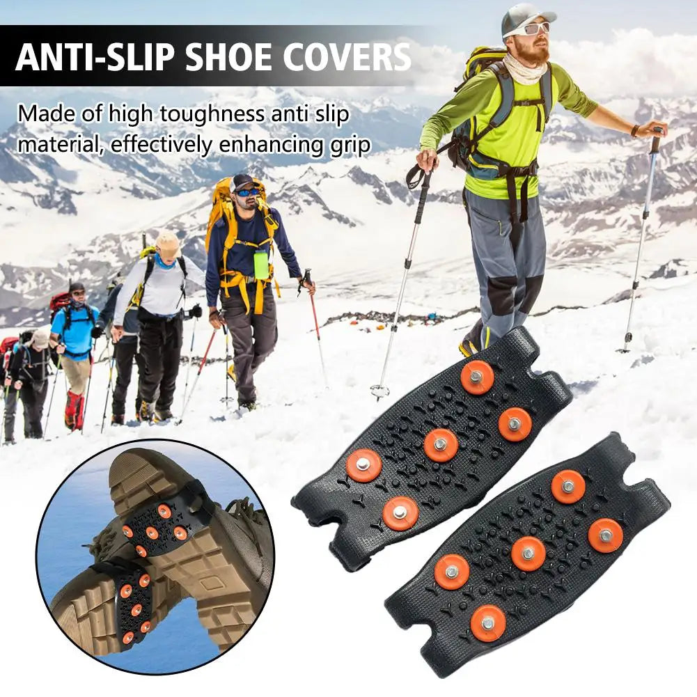 Anti-Slip Ice Cleats Shoe Covers for Hiking, Snow & Ice Ice Cleats Crampons Zpaxo