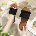 Women's Fish Mouth Open Toe Elegant Comfortable Slippers 2026 Summer Zpaxo black 38
