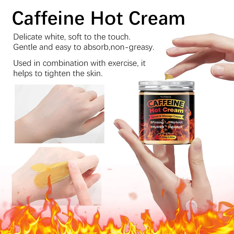 YUITIKUE Caffeine Hot Cream 100g – Thermogenic Body Sculpting Thermogenic Body Cream Zpaxo