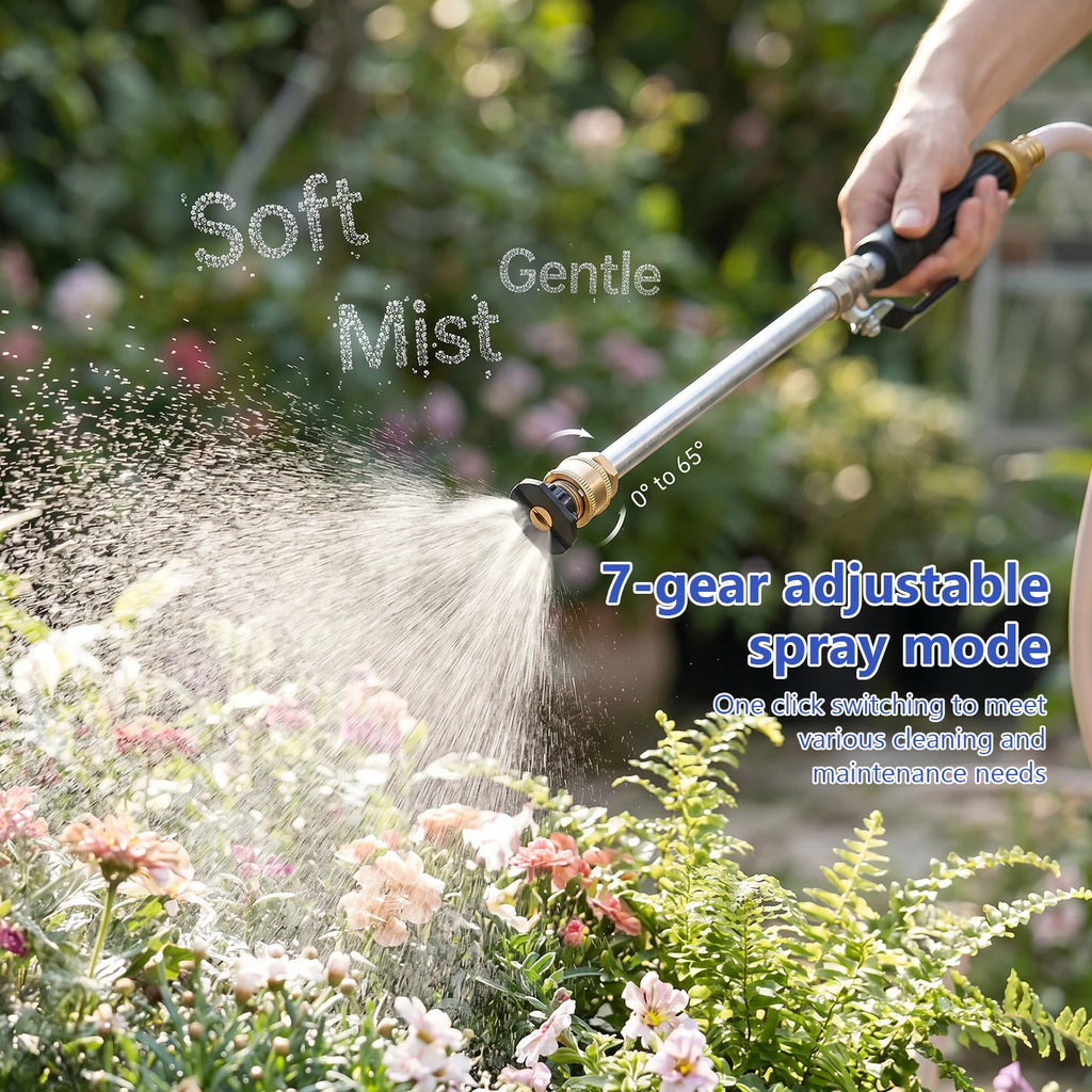 High Pressure Washer Wand Metal 42.6cm Spray Gun 7 Patterns Leakproof Garden Hose Nozzle For Car Washing Yard Roof Cleaning Tool Zpaxo