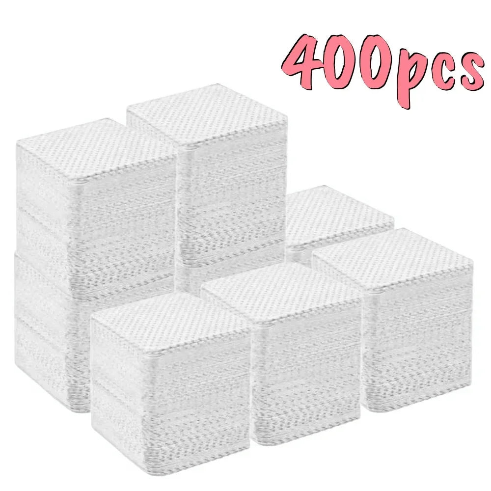 20-600pcs Lint-Free Nail Wipes Gel Cleansing Tissues Aluminum-Free Nail Polish Remover Pads for Nail Beauty Cleaning Care Tool Zpaxo 400pcs White Wipes