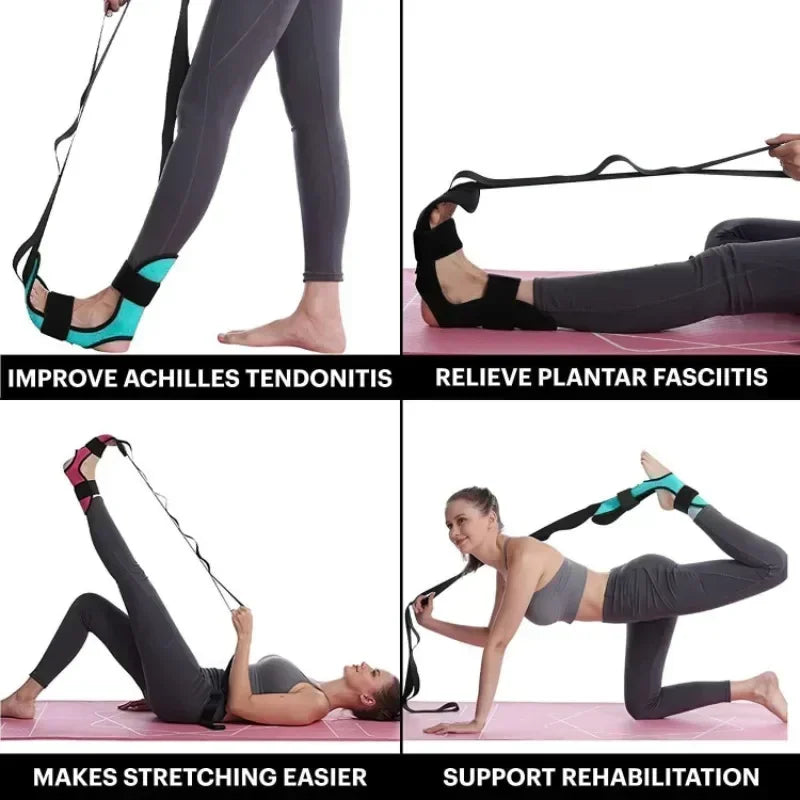 Yoga Leg Stretching Band Flexibility Stretching Band Rehabilitation Fitness Band Plantar Fasciitis Training Belt Foot Care Zpaxo