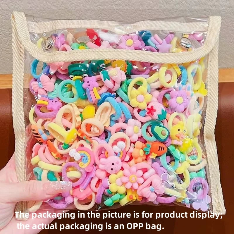 Kids Cartoon Hair Bands – 20-40 Piece Elastic Hair Ties for Girls Kids Hair Accessories Zpaxo 30 PCS