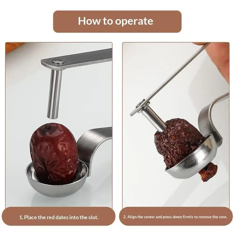 Stainless Steel Cherry Pitter & Fruit Corer Kitchen Tool