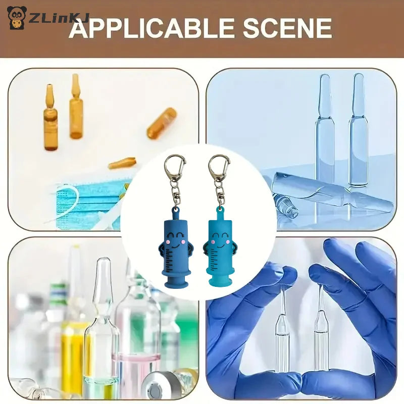 Ampoule Bottle Opener Keychain Vial Breaker Tool Nurses Doctors Zpaxo