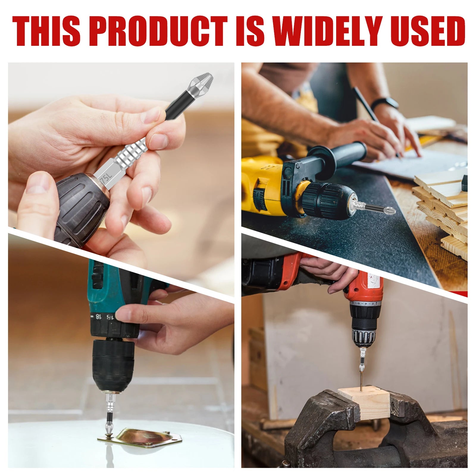 Anti Slip Magnetic Screwdriver Drill Bit Reusable K5 Impact Resistance Screw Extractor Cross Slot High Efficient Screwdriver New Zpaxo