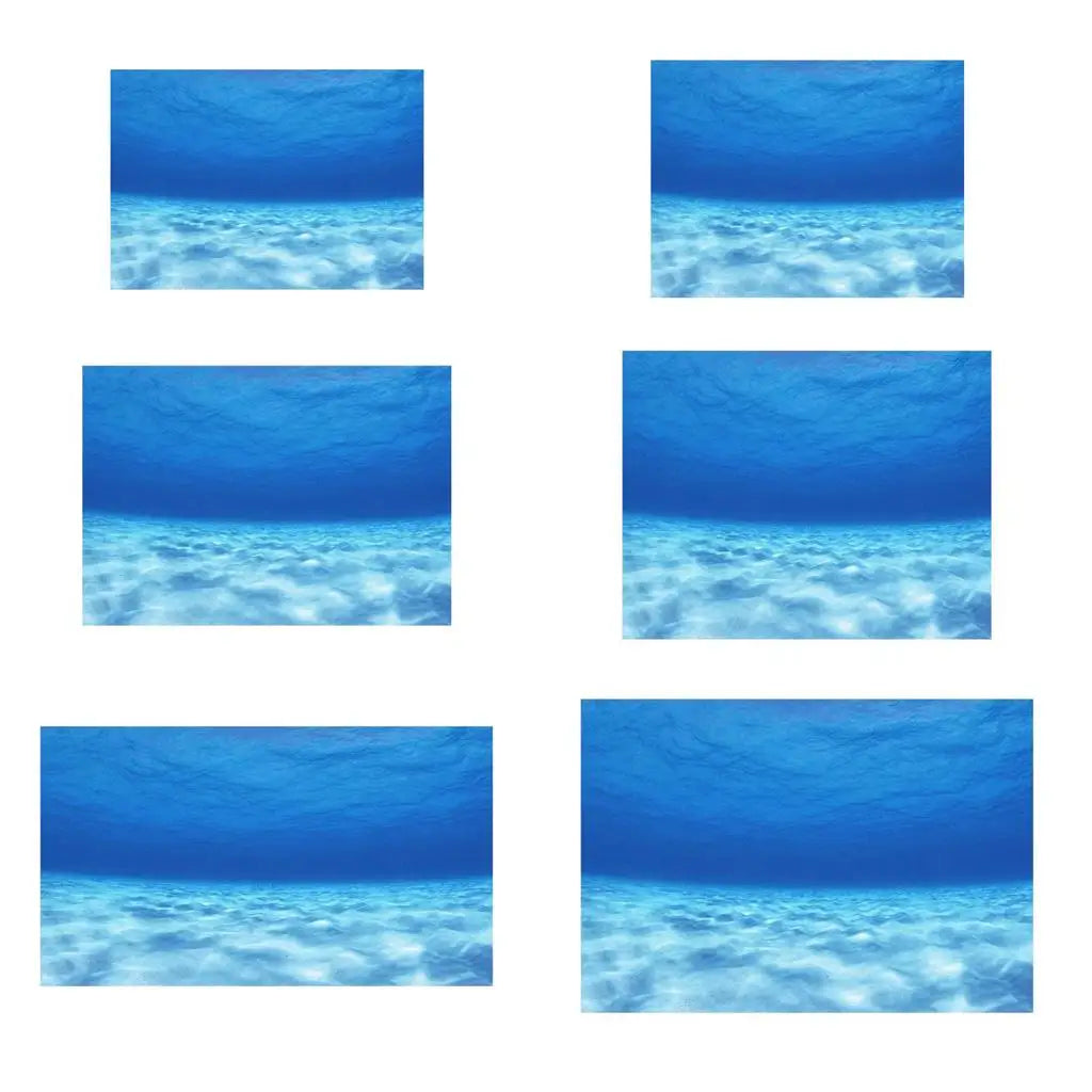 Aquarium Background Fish Tank Decoration Picture, PVC Self - Adhesive Poster Style Backdrop Decoration Paper Sticker Zpaxo