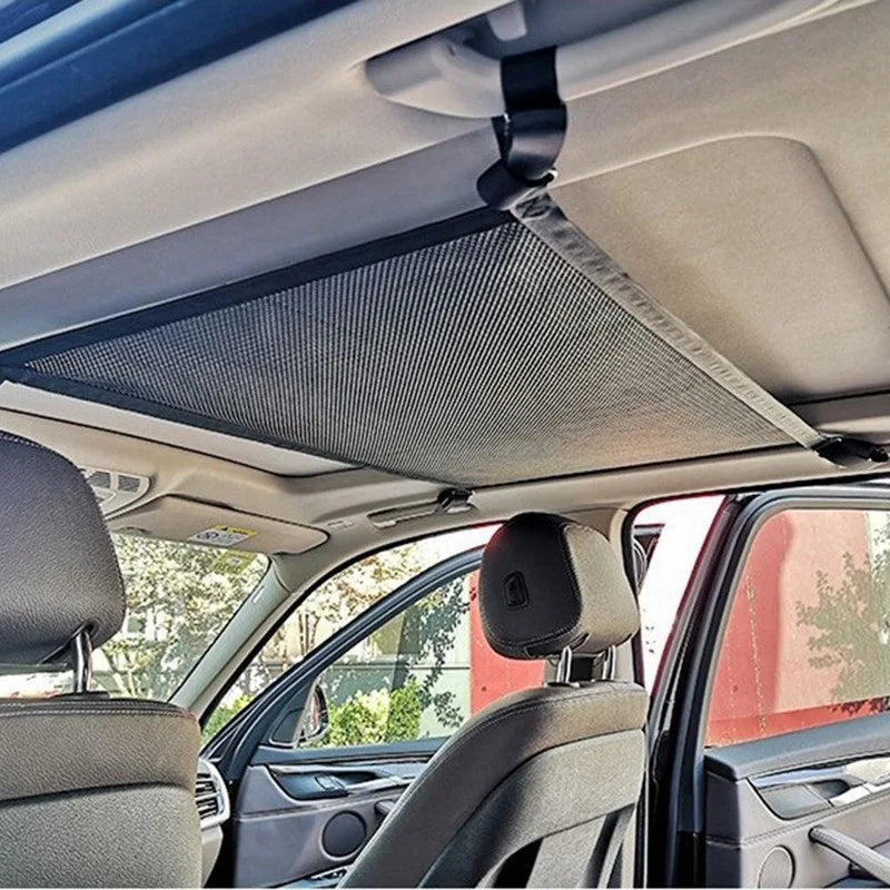 Car Roof Net Storage Bag Adjustable Double-layer Zipper Mesh Ceiling