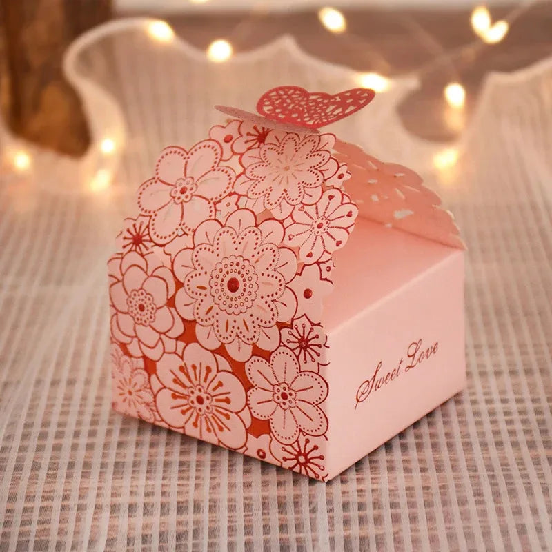 10-Piece Butterfly Candy Boxes Wedding Chocolate Packaging Birthday