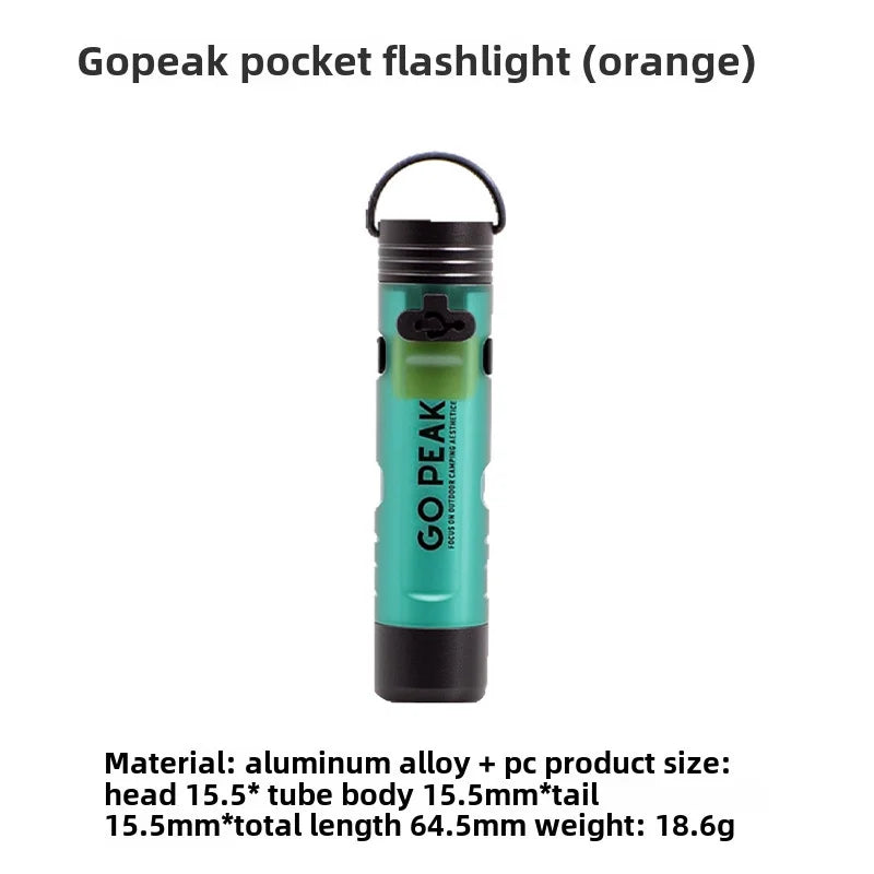 Gopeak 5050 Mini USB Rechargeable LED Pocket Flashlight Clip-on Hat Light Keychain Torch for Camping Hiking Outdoor Portable Zpaxo Green