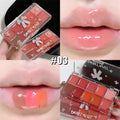 10-Color Jelly Lip Gloss Plate Moisturizing Pigmented Lip Glaze Palette Water Glossy Mirror Lip Balm Sexy Plump Makeup Palette Zpaxo 03