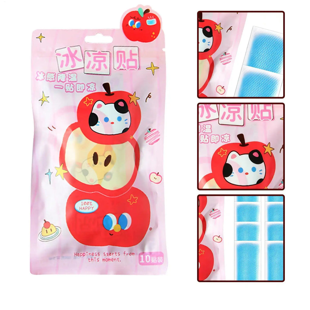 Cooling Gel Patches Kids Cartoon Heat Dissipation Ice Pads Portable