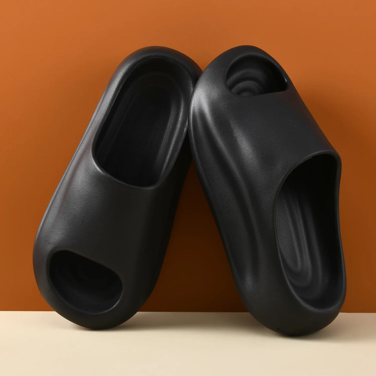2025 Slippers Women Wear Sandals Couple Thick Bottom Step Shoes Zpaxo black 37-38